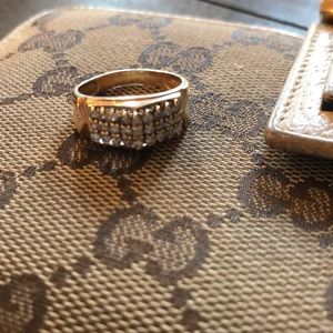 14k gold and diamond ring